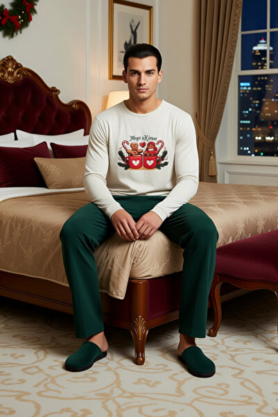 PayBuy Γυναικείο σετ πιτζάμες με θέμα την Πρωτοχρονιά με μακρυμάνικο λαιμόκοψη, λειτουργικό, ανθεκτικό και ποιοτικό