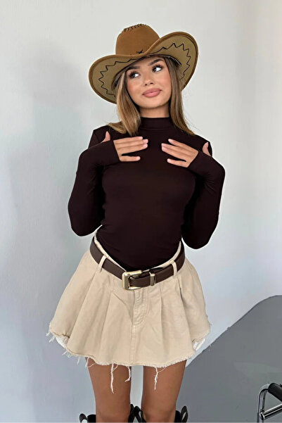 jeneric Καφέ ψηλός λαιμός Φορέαρισμα με λεπτομέρεια από ύφασμα Buzzy εφαρμοστ...