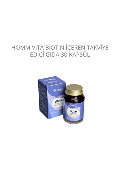 Homm Bitkisel HOMM VITA BİOTİN İÇEREN TAKVİYE EDİCİ GIDA 30 KAPSÜL