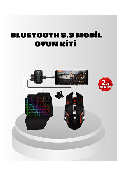 Kanonik Education Mobil Gaming Oyun Seti 5in1 X8 Pro Çipset RGB Klavye Mouse ...