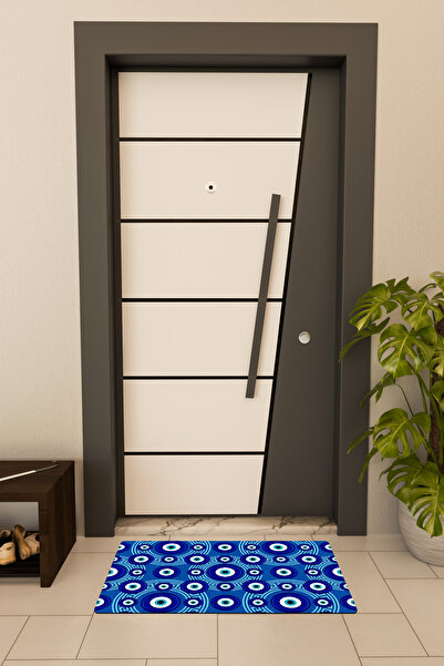 Dormot High Quality Digital Printing, Standard, Evil Eye Bead Pattern, Themed Door Mat