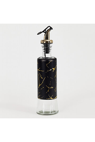 OEM Recipient pentru Ulei și Oțet din Sticlă cu Design Negru-Marble, 320ml