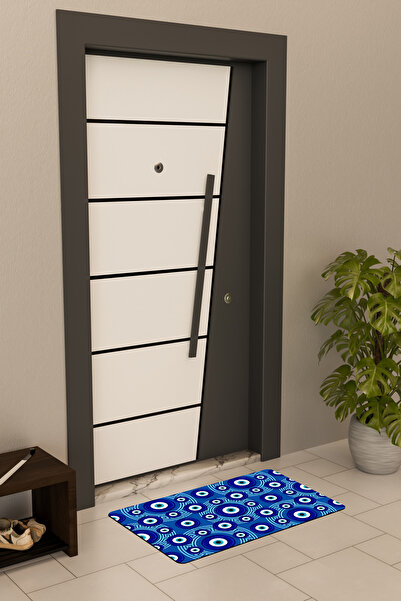 Dormot High Quality Digital Printing, Standard, Evil Eye Bead Pattern, Themed Door Mat