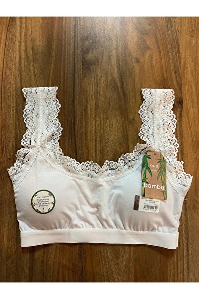 Anıt Women's Comfortable Lace Bustier with Removable Bamboo Pads