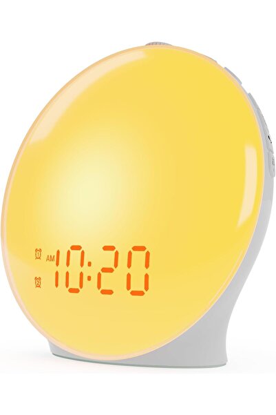 Gal Sunrise Light Alarm Clock for Kids & Heavy Sleepers — Dual Alarms, FM Radio, 7 Colors, Natural Sou