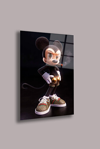 gxe.art Cool Mickey – Pictură de lux pe sticlă cu artă stradală