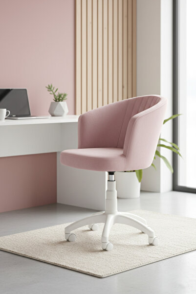 KUZEYSANDALYE Defne Beyaz Ayaklı Çalışma Sandalyesi Yetişkin ve Çocuk Bilgisa...