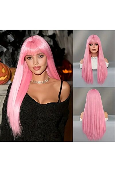 favorim peruk New sezon gerçek saç dokusunda pink pembe peruk