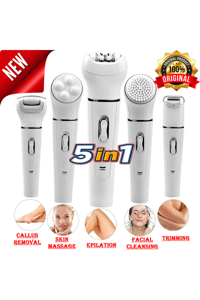 Hope 5 in 1 Multifunctional Women Epilator Facial Cleanser Callus Remover Skin Massager