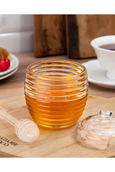 Madame Coco Lorenzo Glass Honey Jar with Spoon