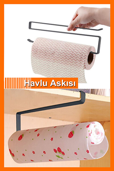 Bundeba Kağıt Havluluk Havlu Askısı Mutfak Tezgahı Dolabı Raf Altı Kağıt Havlu Askılığı Tutucu Dekoratif