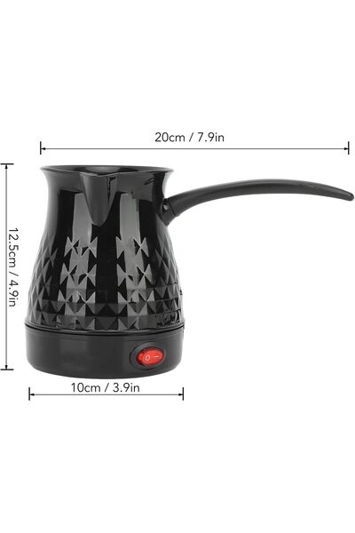 Hope Turkish Coffee Pot, 600ml Electric Turkish Coffee Maker, ABS & Stainless Steel with Removable Handle