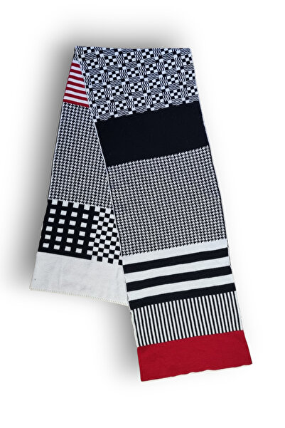 VARM Karma Desenli Uzun Geniş Atkı