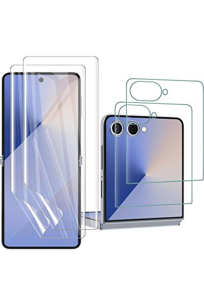 KASTWAVE Screen Protector for Samsung Galaxy Z Flip 7 — 2x Tempered Glass + 2x TPU