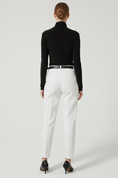 Thestiluxe Women's Black Ruched Detail Flowy Mock Neck Sandy Blouse