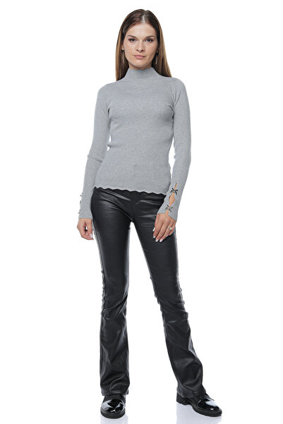 Jolenttine Turtleneck with cashmere and wool blend, grey