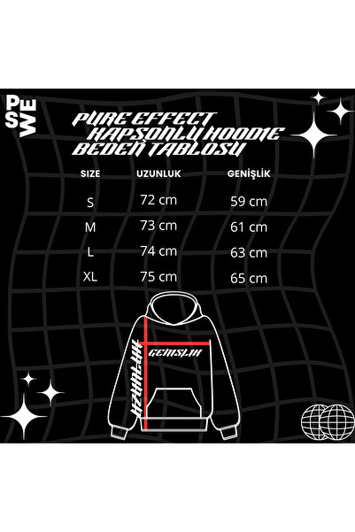 PURE EFFECT Φούτερ με κουκούλα Unisex Stüssy Emboss Rubber Logo με τύπωμα 3 Thread Ş επένδυση fleece