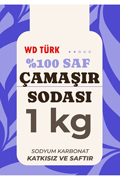 WD Türk Çamaşır Sodası Sodyum Karbonat 1 kg Deterjan Karkısı Kireç Önleyici