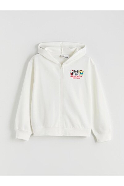 LC Waikiki Hello Kitty cu imprimeu Hanorac cu fermoar gros pentru fete tricou