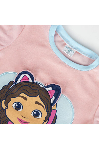 Gabby's Dollhouse Long-sleeve coral fleece pajamas, Hey