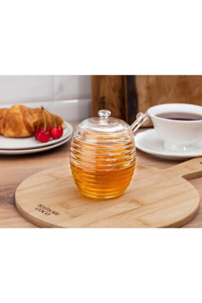 Madame Coco Lorenzo Glass Honey Jar with Spoon