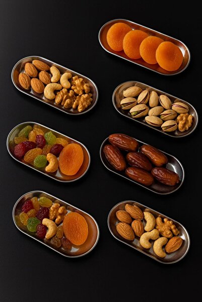 GLORİNDA HOME GÜMÜŞ RENK LÜX 6'LI KAYIK MODEL BÜYÜK BOY(23)CM ÇEREZLİK,REÇELL...