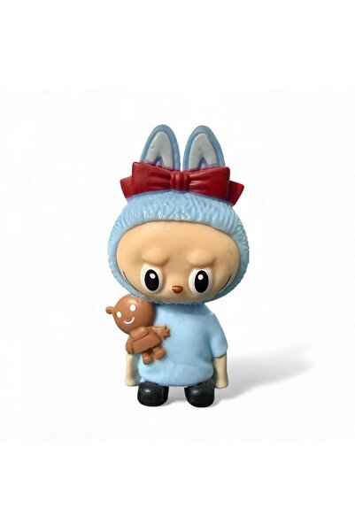 Natavanbutık 🐰 🎀   Cute Girl in Blue Rabbit Costume and Gingerbread Figure ...