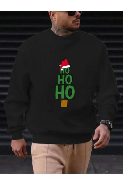 Oceanwear سترة رجالية بطبعة شجرة رأس السنة قصة فضفاضة