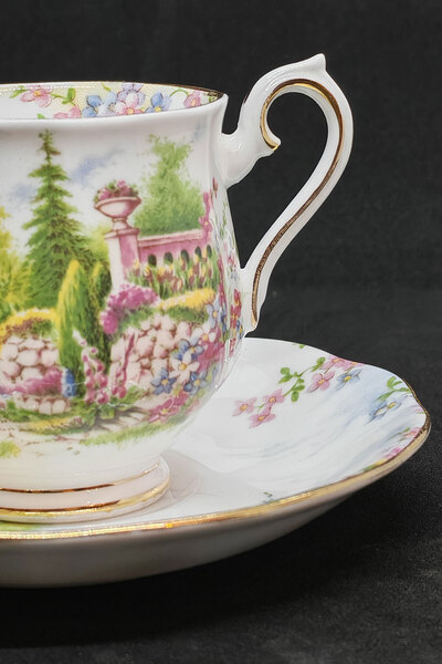 Royal Albert Kentish Rockery Demitasse Bone China Coffee Cup and Saucer 100 ml