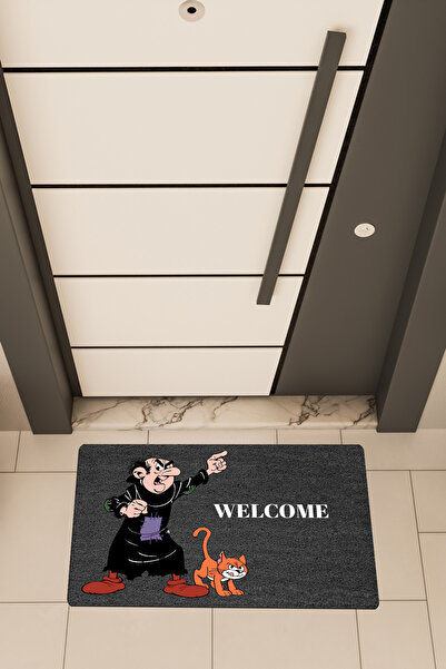 Dormot High Quality Digital Printing, Gargamel Welcome Themed Doormat