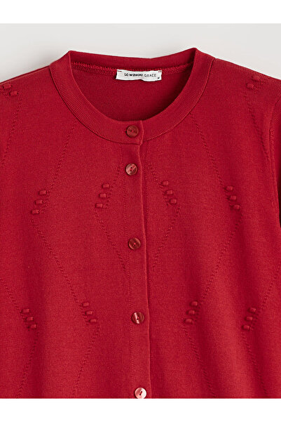 LC Waikiki Sparkling Selections from Shining Store | Crew Neck Women's Knitwear Cardigan