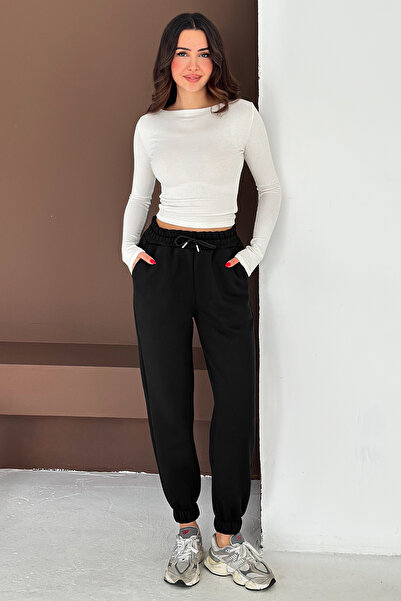 Noa Noa Γυναικείο παντελόνι Jogger με ψηλή μέση – Soft Motion