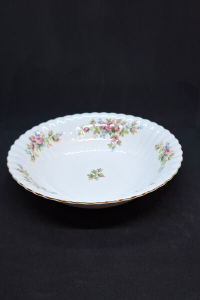 Royal Albert Moss Rose Bone China Porcelain Serving Bowl 24 cm