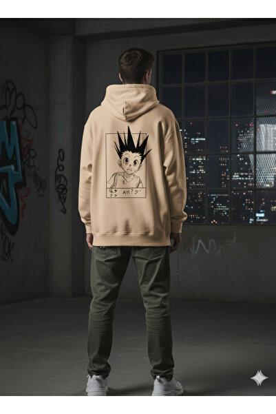 EFFRENATU سترة غون فريكس مطبوع بغطاء رأس