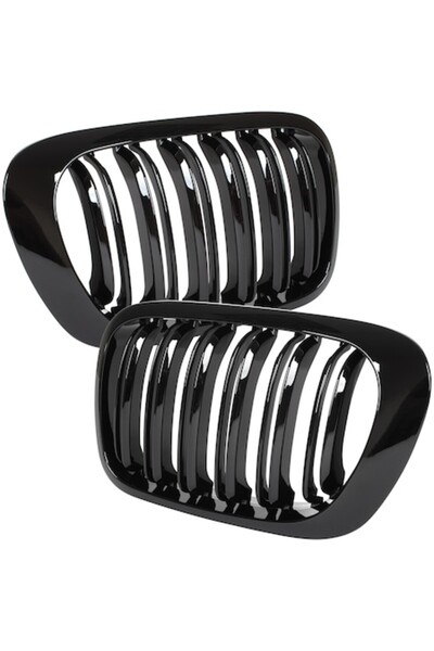 Autowag Grilă față pentru BMW 3 E46 1999-2001 Autowag, 2 buc, Negru lucios, S...