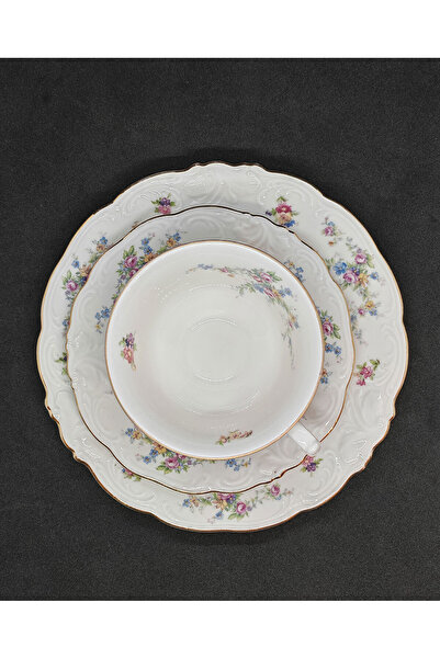 KPM Friederike Porcelain Single Person Coffee, Tea Cup and Saucers 3 Pieces 150 ml