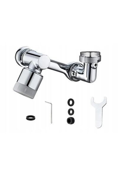 Gonga Extensie robinet rotativa, adaptor baterie, universal, rotatie de 1080 °, Gonga® Argintiu