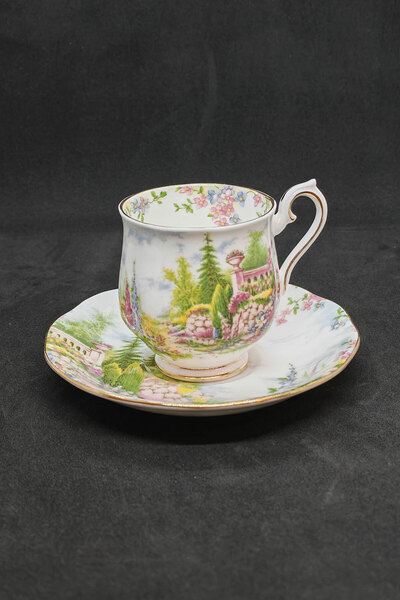 Royal Albert Kentish Rockery Demitasse Bone China Coffee Cup and Saucer 100 ml