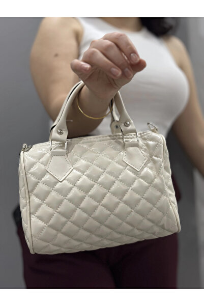 ZENGEZUR MALL Sptrns Capless Quilted Cream Skin Bag (231916) (Size: Standard)