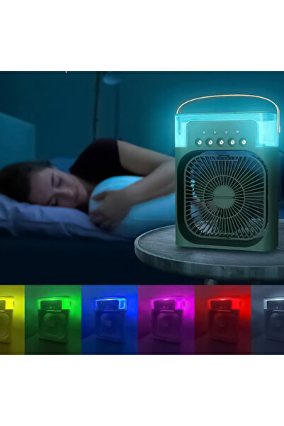 CeBros Portable air cooler, multifunctional AirCooler, aromatherapy, 7 LED lights, USB power supply