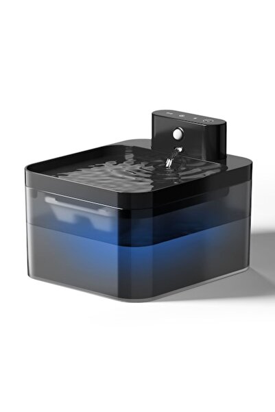 AMYMAT Wireless Water Fountain for Cats, 2.2 L, 2600 mAh, Smart Silent Dispenser with Sensor