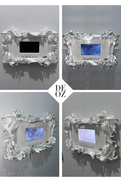 DEOZ3D إطار كاميرا الباب الصوتية والمرئية - غطاء ديكور للاتصال الداخلي وتصميم غلاف الكاميرا