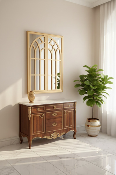 Generic Elegant mirror with a luxurious frame, 97 x 66 cm