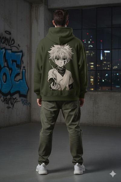 EFFRENATU سترة كيلوا مطبوع بغطاء رأس بغطاء للرأس