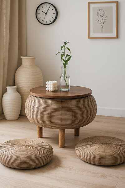 Generic Versatile table set with uniquely stylish seating cushions