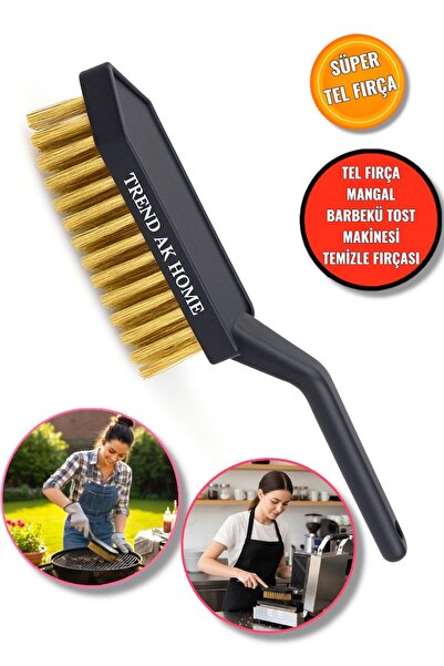 OSKAR FIRÇA TEL FIRÇA-MANGAL IZGARASI-TOST MAKİNESİ TEMİZLEME FIRÇASI BARBEKÜ TEMİZLEME FIRÇASI