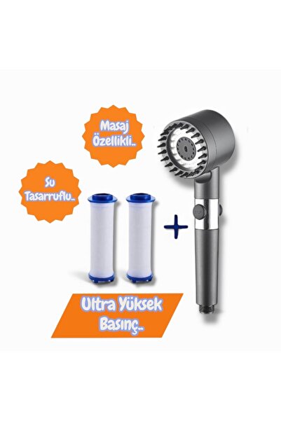 TRUVA Masaj Başlıklı Su Tasarruflu Kireç Önleyici Özellikli Yüksek Basınç Duş...