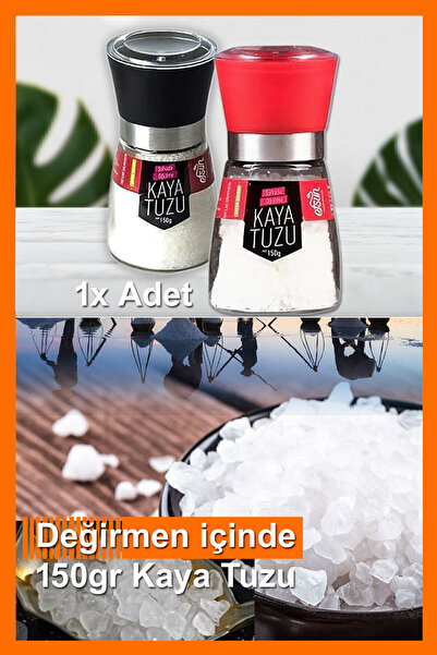 Bundeba Black Pepper Salt Mill 1 Piece Spice Grinder 150g Rock Salt Inside the Mill