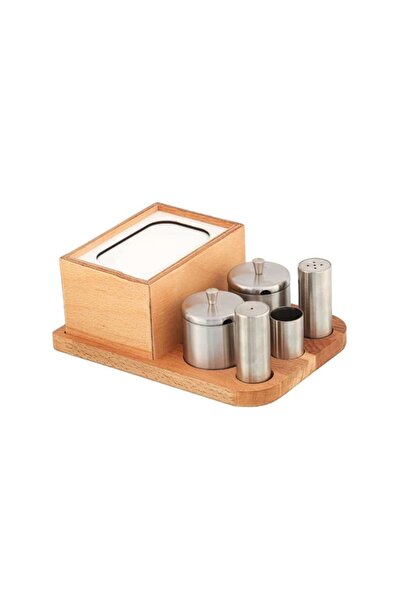 KT HOME Cafe Restaurant Salt Shaker Pepper Shaker Spice Container Dispenser Toothpick Holder Napkin Holder Set Cafe 163