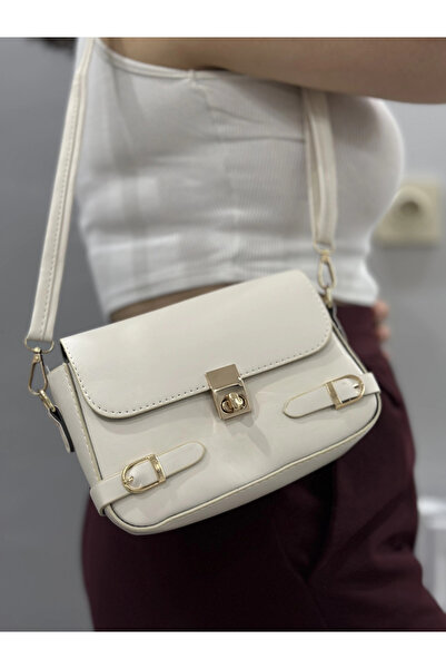 ZENGEZUR MALL Sptrns Zerej Belted Cream Skin Bag (231934) (Size: Standard)